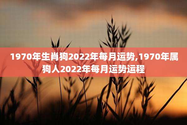 1970年生肖狗2022年每月运势,1970年属狗人2022年每月运势运程