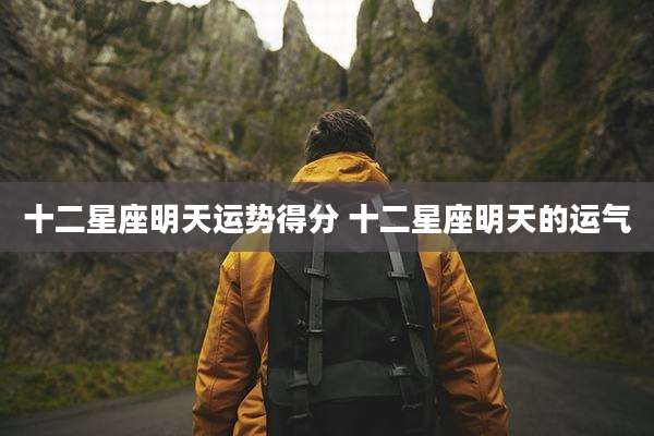 十二星座明天运势得分 十二星座明天的运气