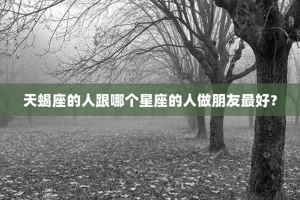 天蝎座的人跟哪个星座的人做朋友最好？