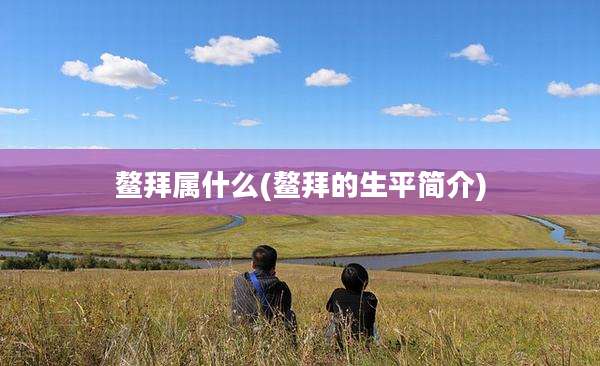 鳌拜属什么(鳌拜的生平简介)