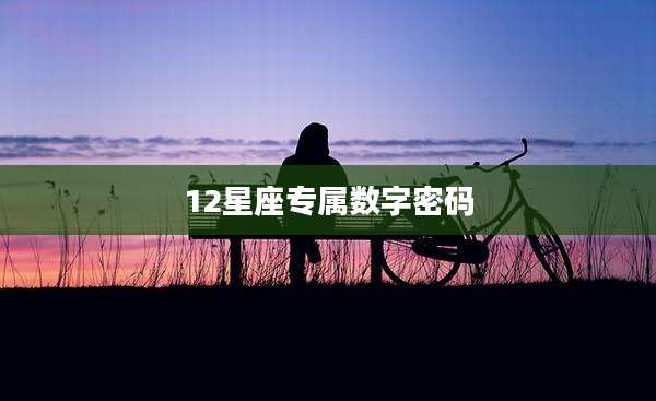 12星座专属数字密码