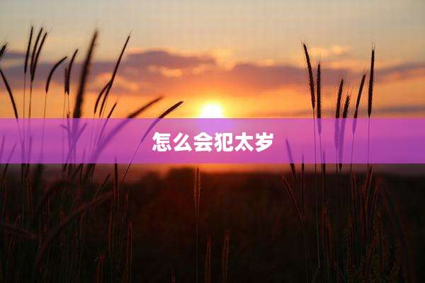怎么会犯太岁