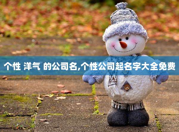 个性 洋气 的公司名,个性公司起名字大全免费