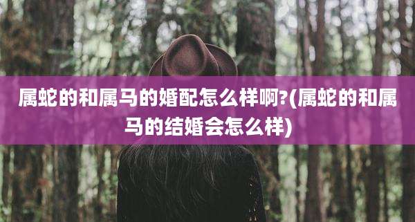 属蛇的和属马的婚配怎么样啊?(属蛇的和属马的结婚会怎么样)