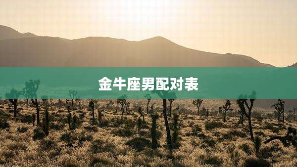 金牛座男配对表