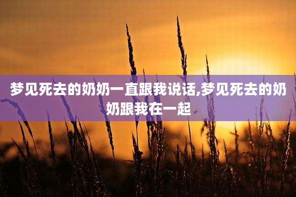 梦见死去的奶奶一直跟我说话,梦见死去的奶奶跟我在一起