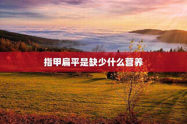 指甲扁平是缺少什么营养