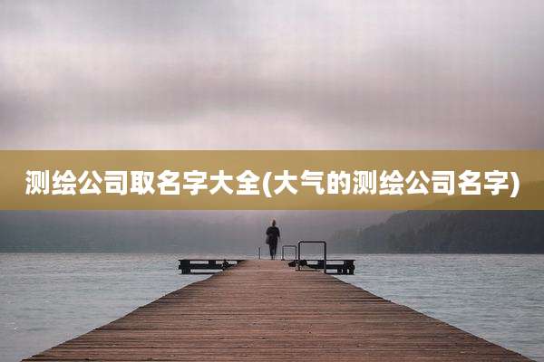 测绘公司取名字大全(大气的测绘公司名字)