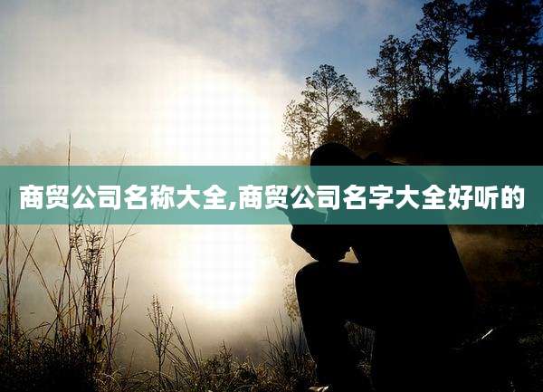 商贸公司名称大全,商贸公司名字大全好听的