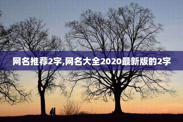网名推荐2字,网名大全2020最新版的2字