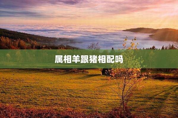 属相羊跟猪相配吗