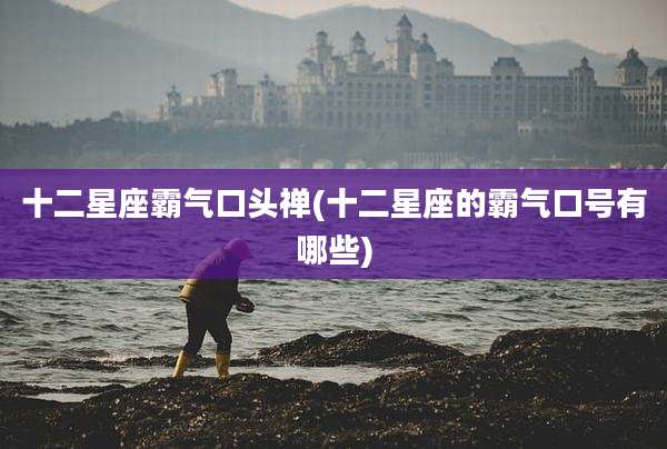 十二星座霸气口头禅(十二星座的霸气口号有哪些)