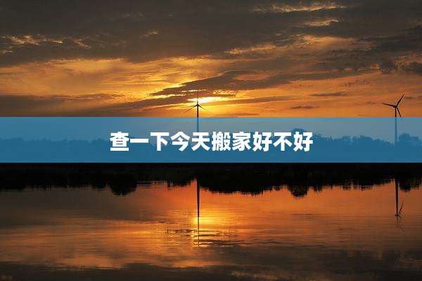 查一下今天搬家好不好