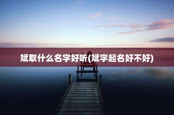 斌取什么名字好听(斌字起名好不好)