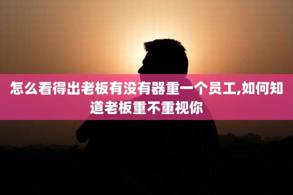 怎么看得出老板有没有器重一个员工,如何知道老板重不重视你