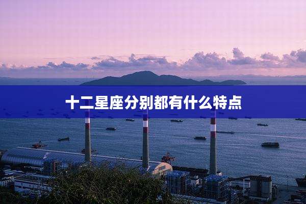 十二星座分别都有什么特点