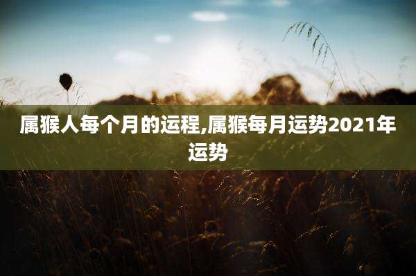 属猴人每个月的运程,属猴每月运势2021年运势