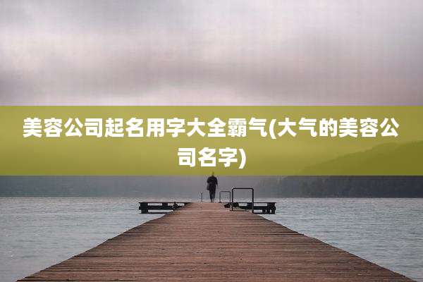 美容公司起名用字大全霸气(大气的美容公司名字)