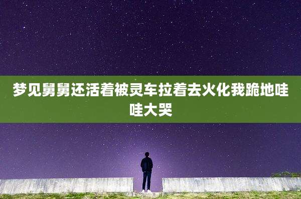 梦见舅舅还活着被灵车拉着去火化我跪地哇哇大哭