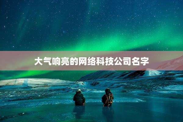 大气响亮的网络科技公司名字