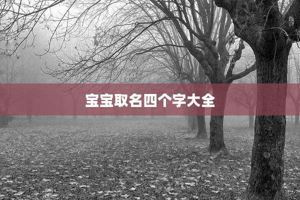 宝宝取名四个字大全