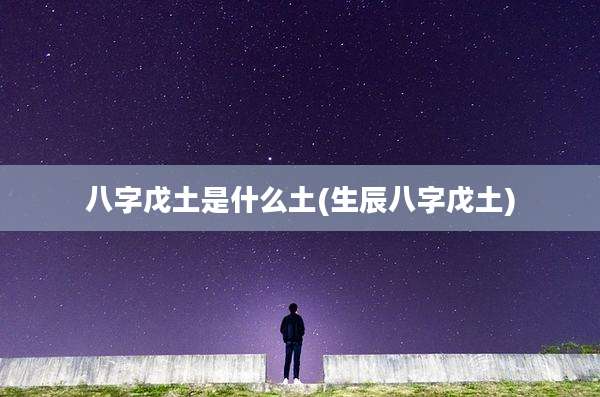 八字戊土是什么土(生辰八字戊土)