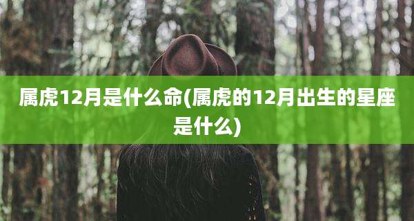 属虎12月是什么命(属虎的12月出生的星座是什么)