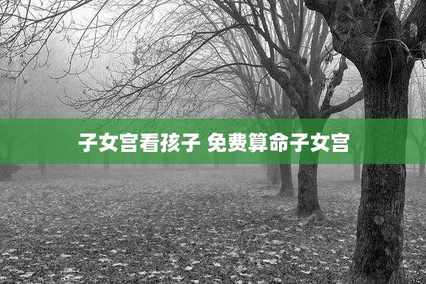 子女宫看孩子 免费算命子女宫