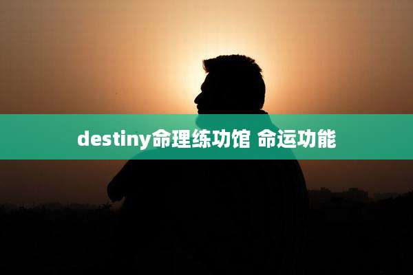 destiny命理练功馆 命运功能