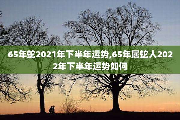 65年蛇2021年下半年运势,65年属蛇人2022年下半年运势如何