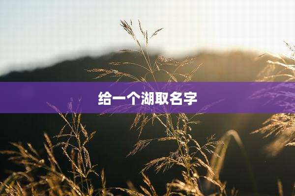 给一个湖取名字