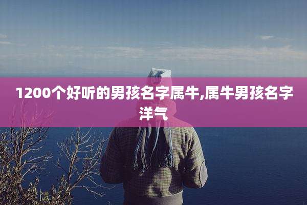1200个好听的男孩名字属牛,属牛男孩名字洋气