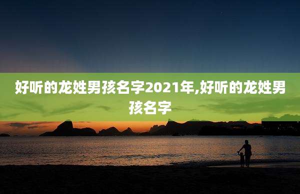 好听的龙姓男孩名字2021年,好听的龙姓男孩名字