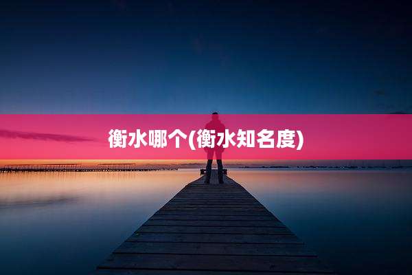 衡水哪个(衡水知名度)