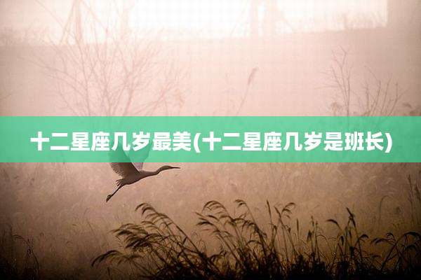 十二星座几岁最美(十二星座几岁是班长)