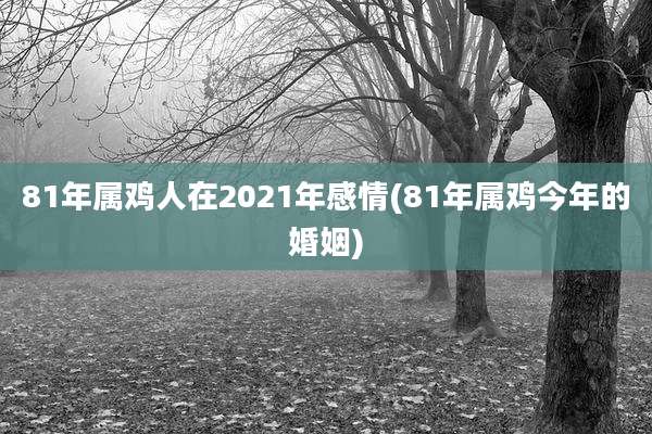 81年属鸡人在2021年感情(81年属鸡今年的婚姻)