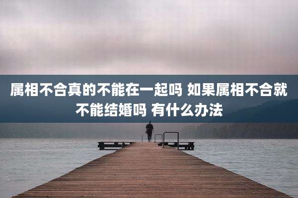 属相不合真的不能在一起吗 如果属相不合就不能结婚吗 有什么办法
