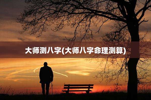 大师测八字(大师八字命理测算)