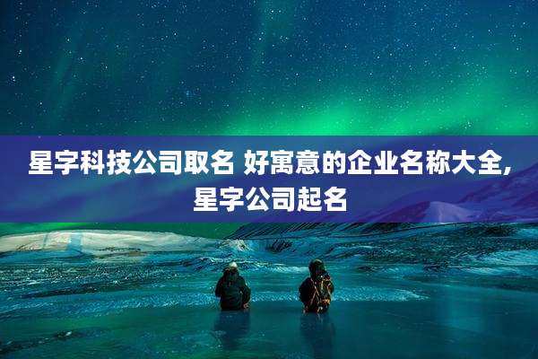 星字科技公司取名 好寓意的企业名称大全,星字公司起名