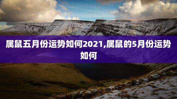属鼠五月份运势如何2021,属鼠的5月份运势如何