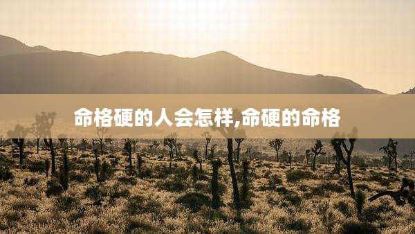 命格硬的人会怎样,命硬的命格