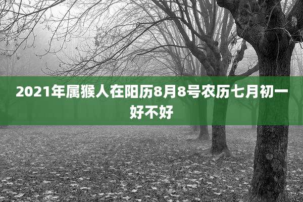2021年属猴人在阳历8月8号农历七月初一好不好