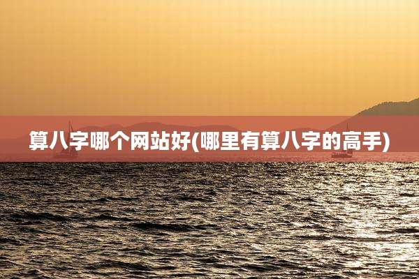 算八字哪个网站好(哪里有算八字的高手)