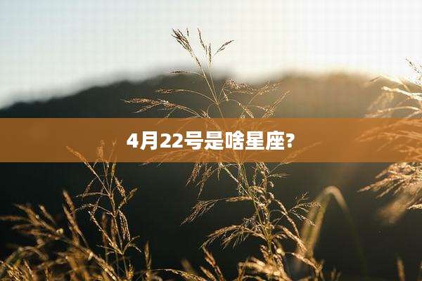 4月22号是啥星座?