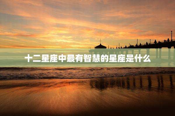十二星座中最有智慧的星座是什么