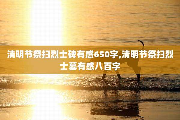 清明节祭扫烈士碑有感650字,清明节祭扫烈士墓有感八百字