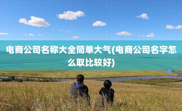 电商公司名称大全简单大气(电商公司名字怎么取比较好)