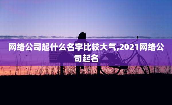 网络公司起什么名字比较大气,2021网络公司起名