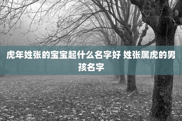 虎年姓张的宝宝起什么名字好 姓张属虎的男孩名字