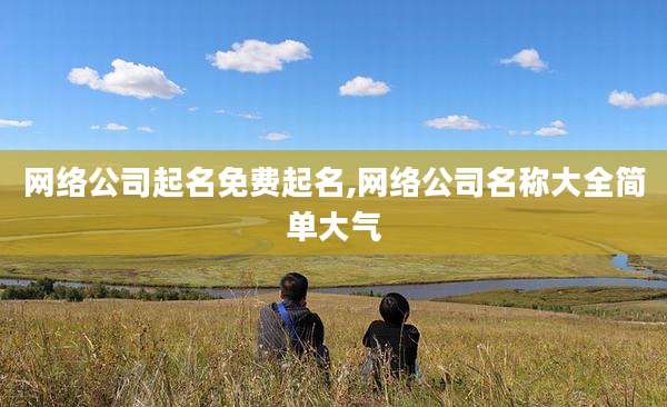 网络公司起名免费起名,网络公司名称大全简单大气